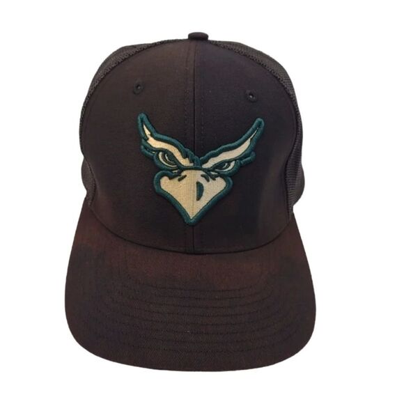 Eagle Eyes Mesh Trucker Hat Embroidered Green Black Beige Snap Back Richardson - Picture 7 of 12